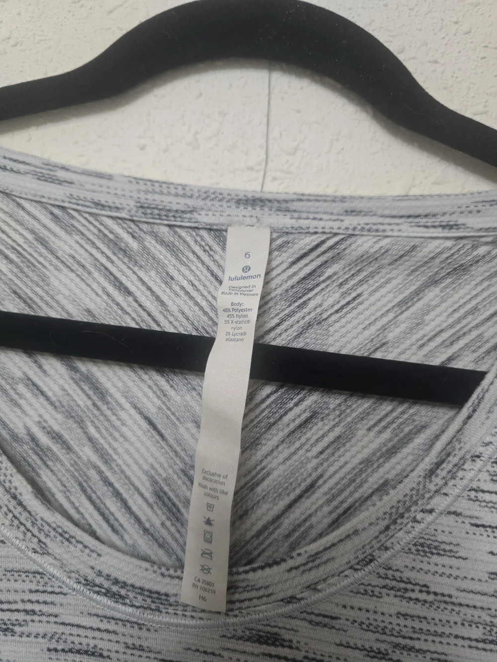 lululemon athletica Light Gray Space-Dye V-Neck Tee